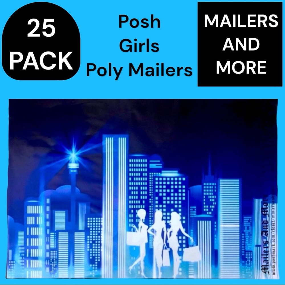 25 10X13 Poly Mailers City Lights Shipping Envelopes PRICE IS FIRM - Picture 3 of 7
